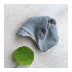 casquette loutre, bonnet,  Atelier Maïmaï coton bio, fait main à Bruxelles