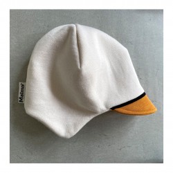 casquette cygne, bonnet,  Atelier Maïmaï coton bio, fait main à Bruxelles